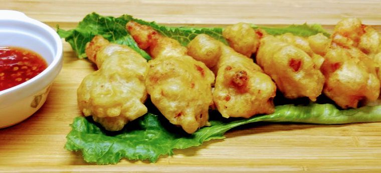 Masala Tempura prawns