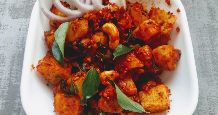 Masala fried sweet potato (stir fried)