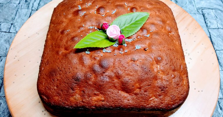 Rose wine cake( Christmas cake – rose wine flavoured)